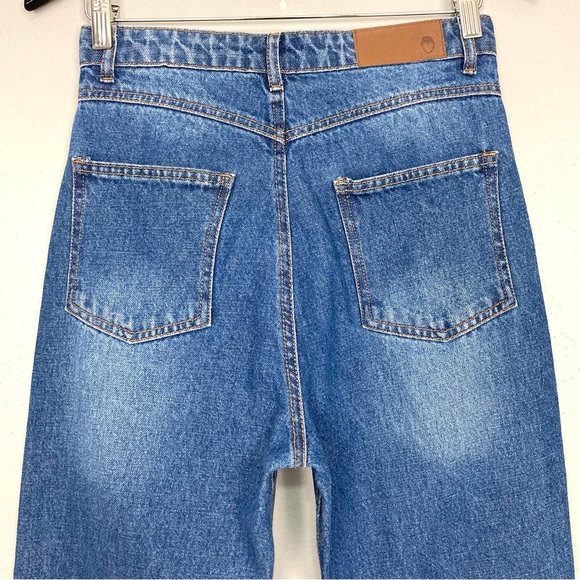 Nasty Gal Yoke Detail Straight Jeans Women’s Size 6 High Rise Western Retro Boho - Picture 5 of 8